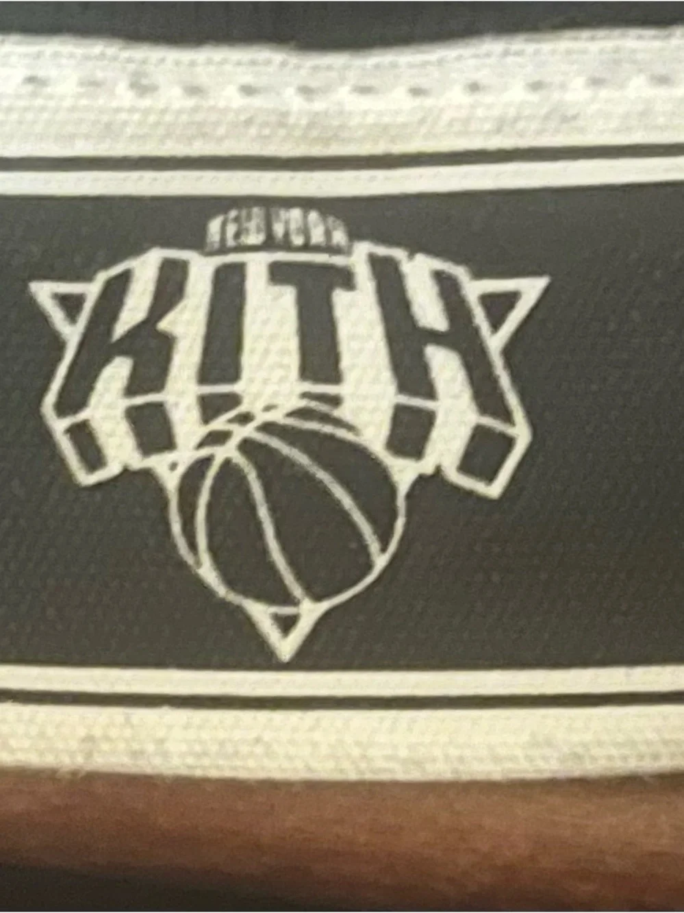 Kith New York Black Hoodie with Orange & blue  Basketball Logo - Picture 3 of 3